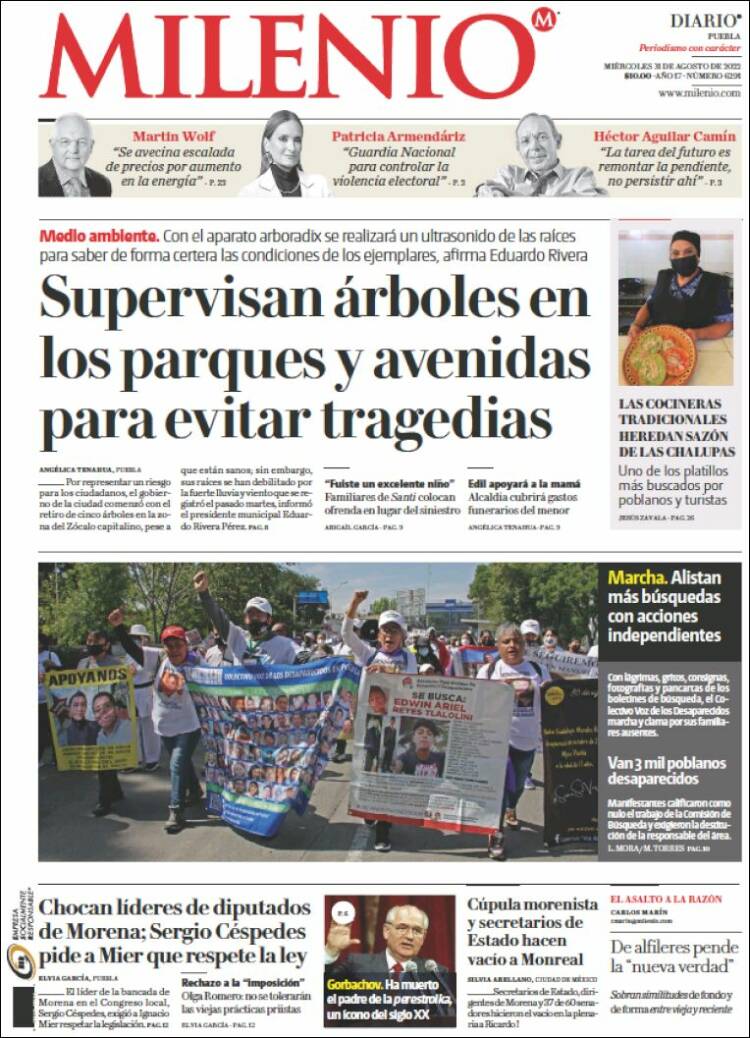 Portada de Milenio de Puebla (México)