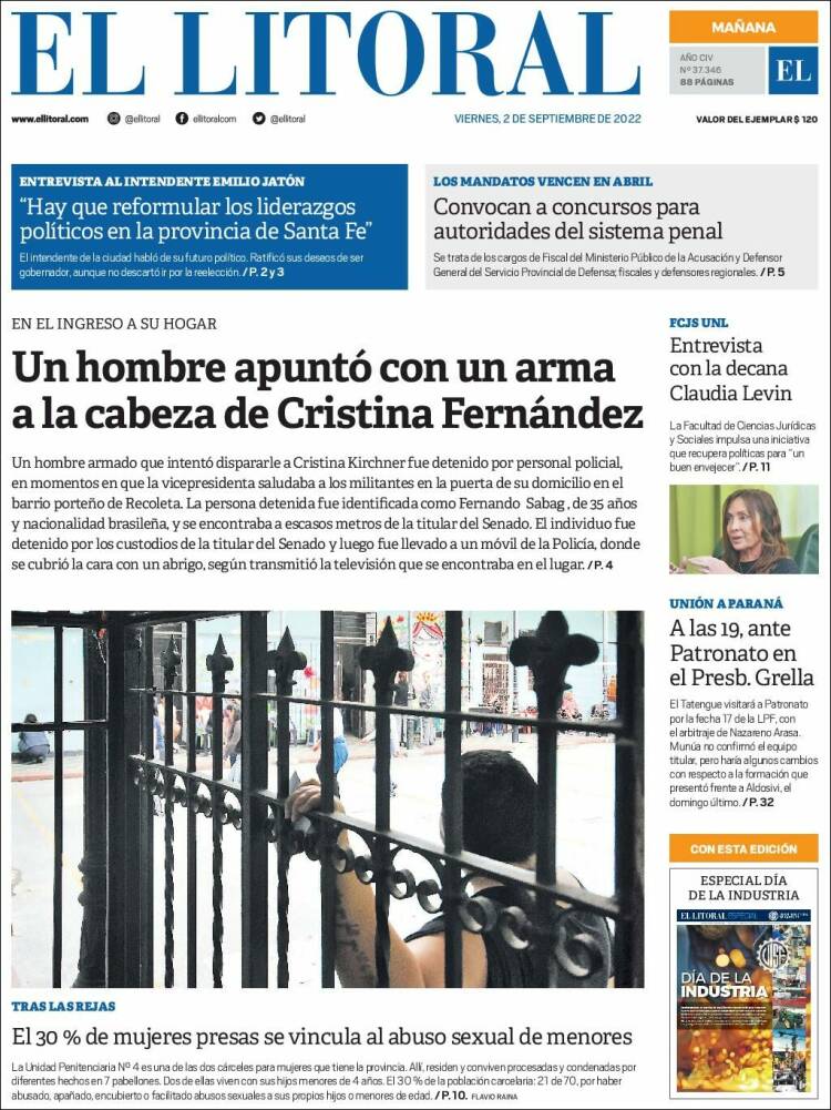 Periódico Diario El Litoral Argentina Periódicos de Argentina