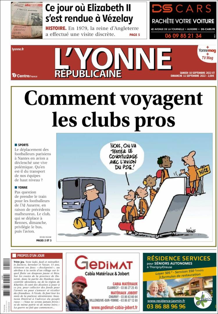 Portada de L'Yonne-Républicaine (Francia)