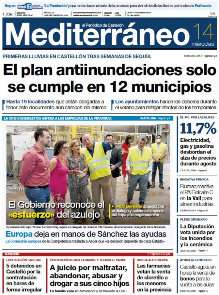 Portada de El Periódico Mediterraneo (Spain)