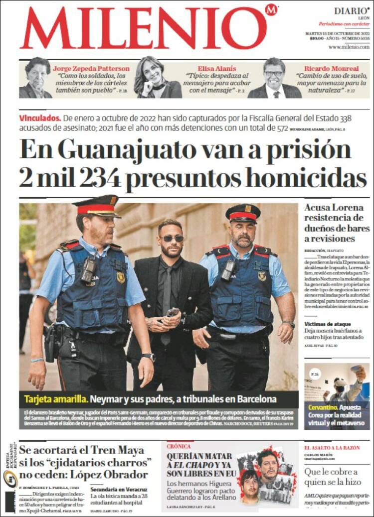 Portada de Milenio de León (México)