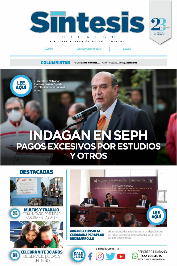 Portada de Sistesis - Hidalgo (México)