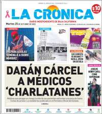 Portada de La Crónica de Baja California (México)