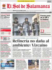 Portada de El Sol de Salamanca (México)