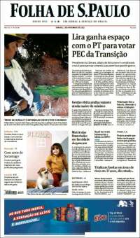 Portada de Folha de São Paulo (Brasil)