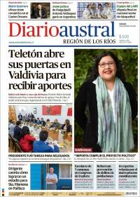 Portada de El Diario Austral de Valdivia (Chile)