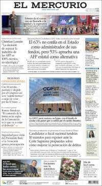 Portada de El Mercurio (Chile)