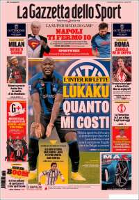 Portada de La Gazzetta dello Sport (Italia)