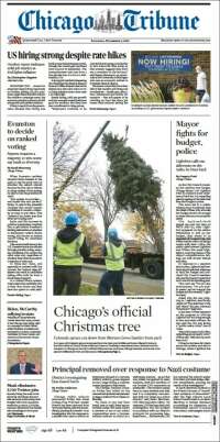 Portada de Chicago Tribune (USA)