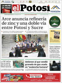 Portada de Diario de Potosí (Bolivia)