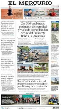 Portada de El Mercurio (Chili)