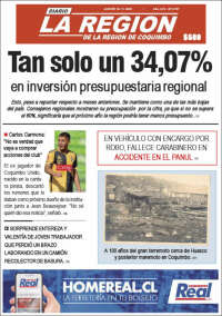 Portada de Diario La Región de Coquimbo (Chili)