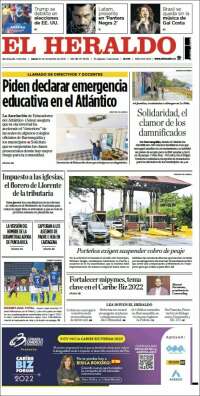 Portada de El Heraldo (Colombie)