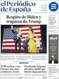 Portada de El Periódico de España (España)