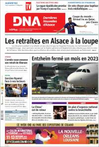 Portada de Les Dernières Nouvelles d'Alsace (France)