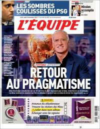 Portada de L'Equipe (Francia)