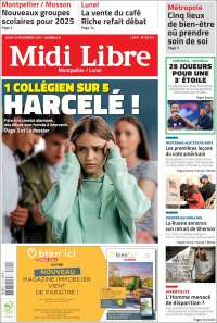 Portada de Midi Libre (Francia)