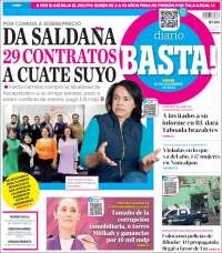 Portada de Diario Basta (Mexique)