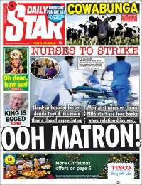 Portada de Daily Star (Reino Unido)