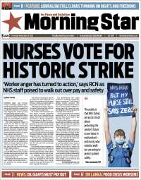 Portada de Morning Star (Reino Unido)