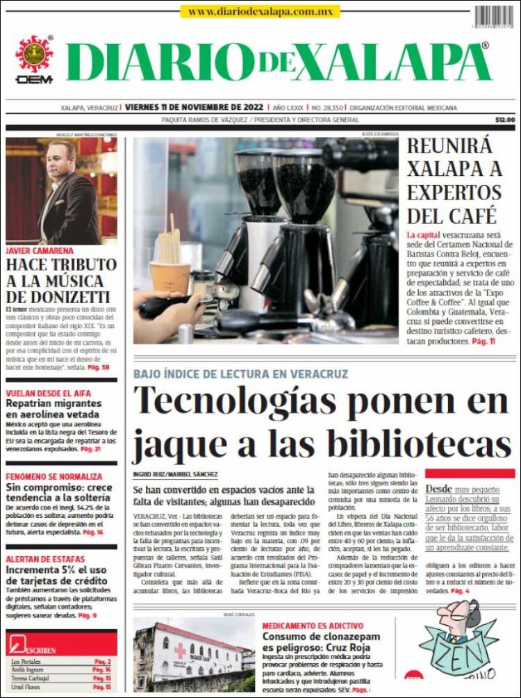 Portada de Diario de Xalapa (México)