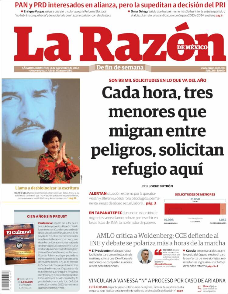 Portada de La Razón (México)