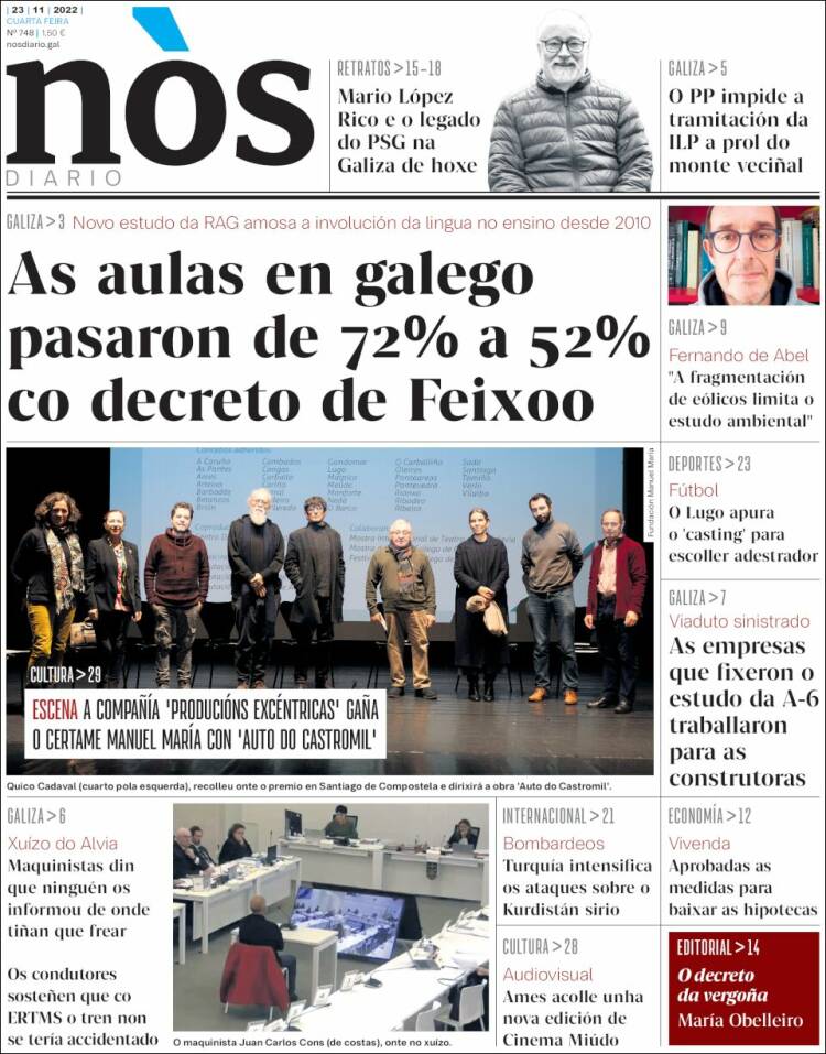 Portada de Nòs Diario (España)