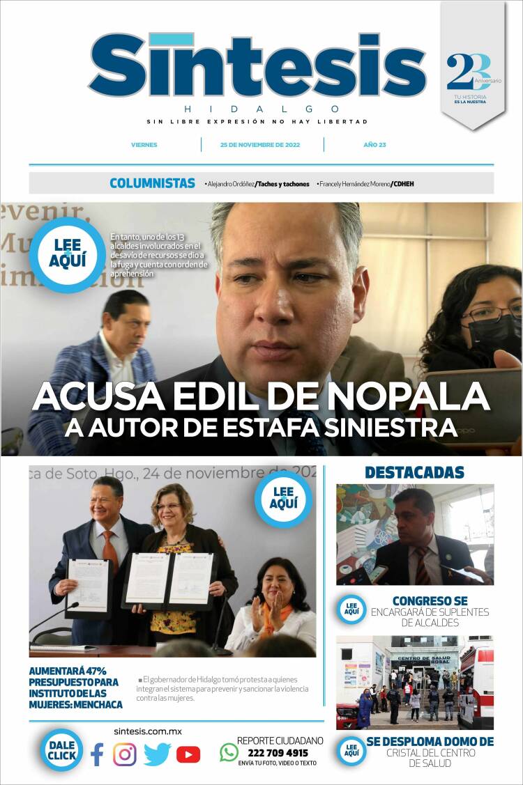 Portada de Sistesis - Hidalgo (México)