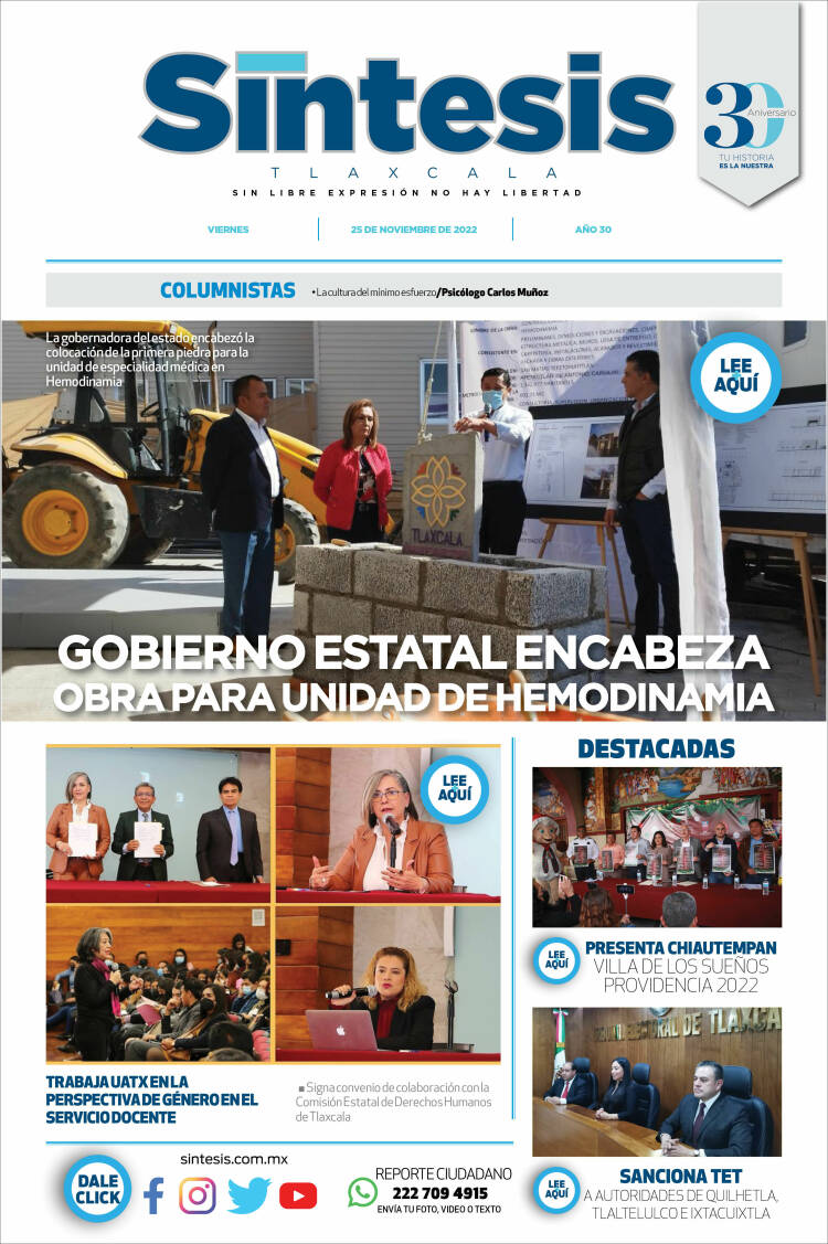 Portada de Síntesis de Tlaxcala (México)