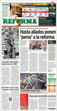Portada de Reforma (México)