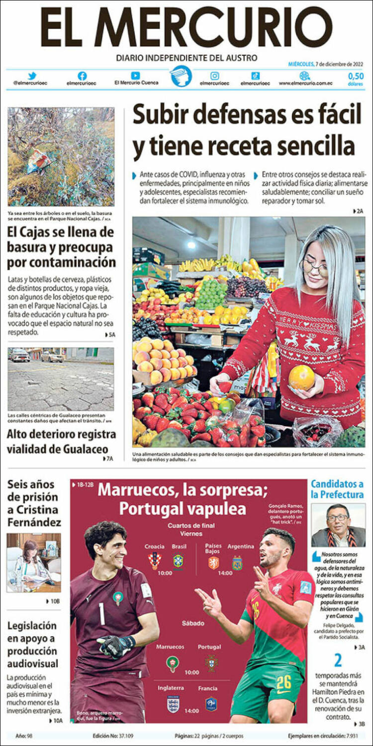 Periódico Diario El Mercurio Ecuador Periódicos de Ecuador Edición