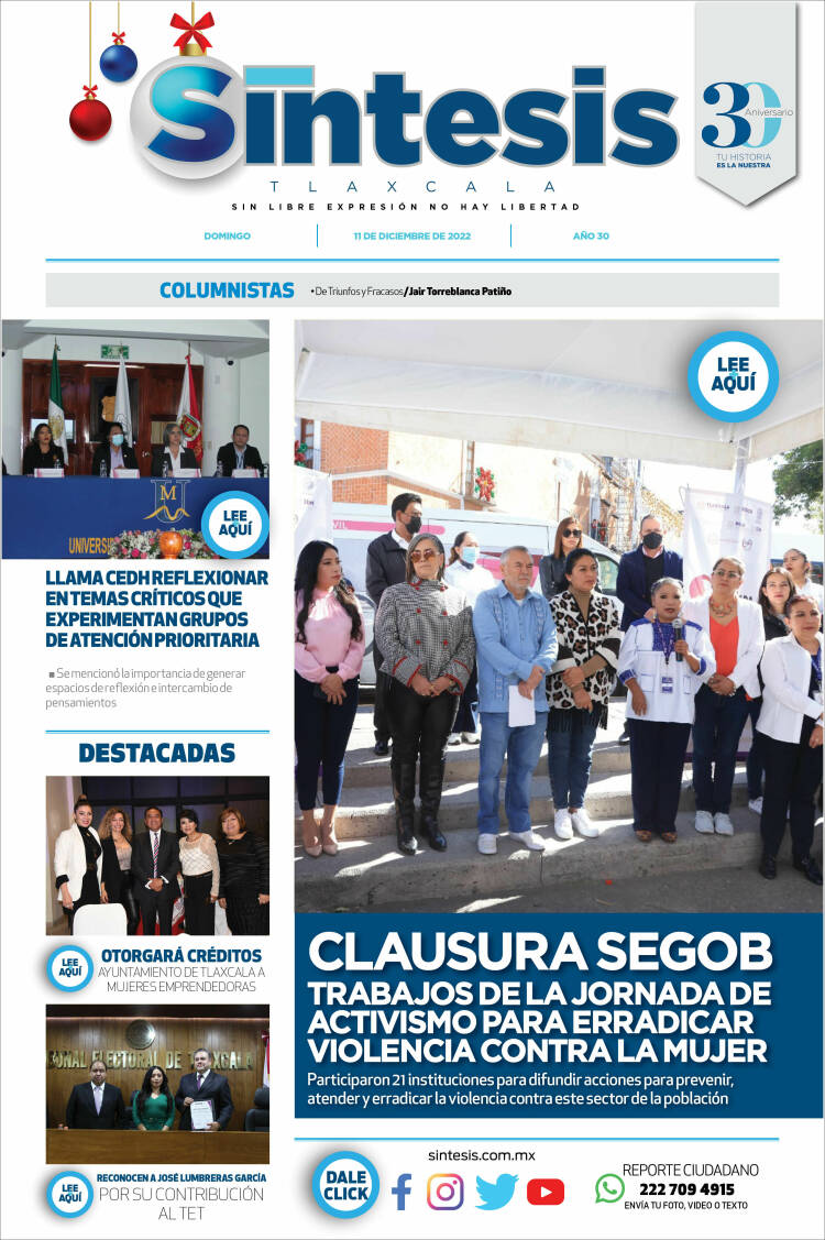 Portada de Síntesis de Tlaxcala (México)