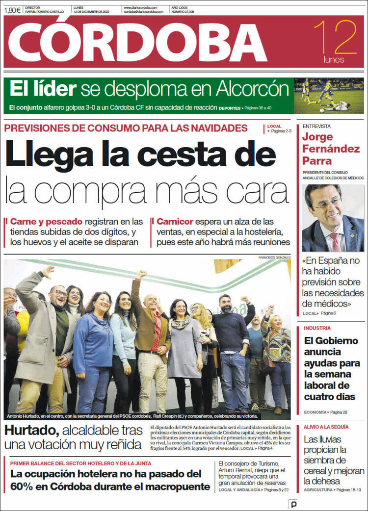 Portada de Diario de Córdoba (España)