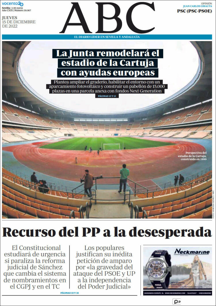 Portada de ABC - Sevilla (España)