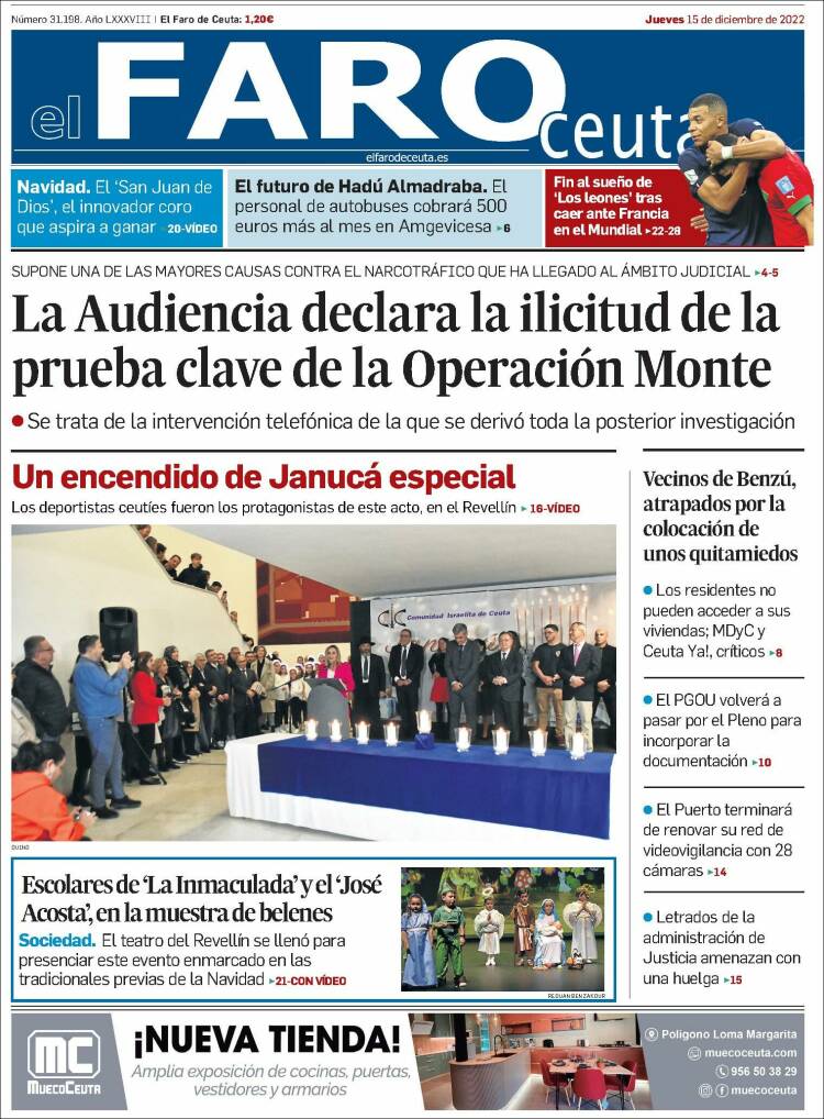Portada de El Faro de Ceuta (España)
