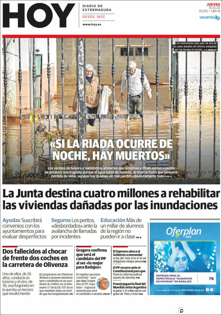 Portada de Hoy - Badajoz (España)