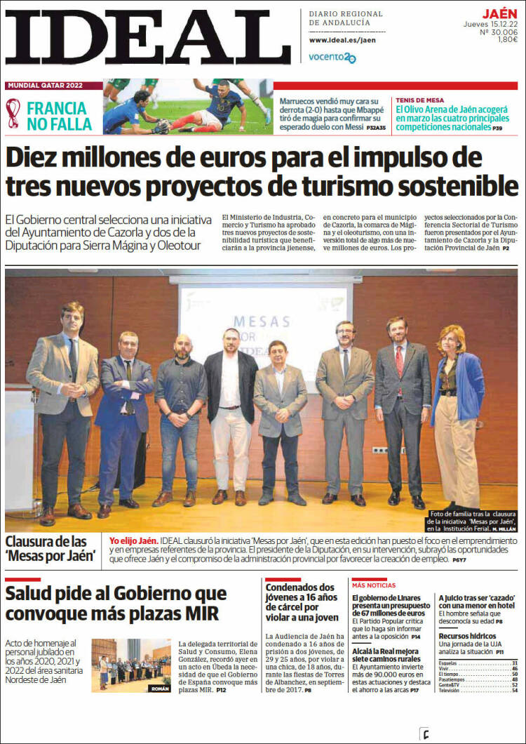Portada de El Ideal de Jaén (España)