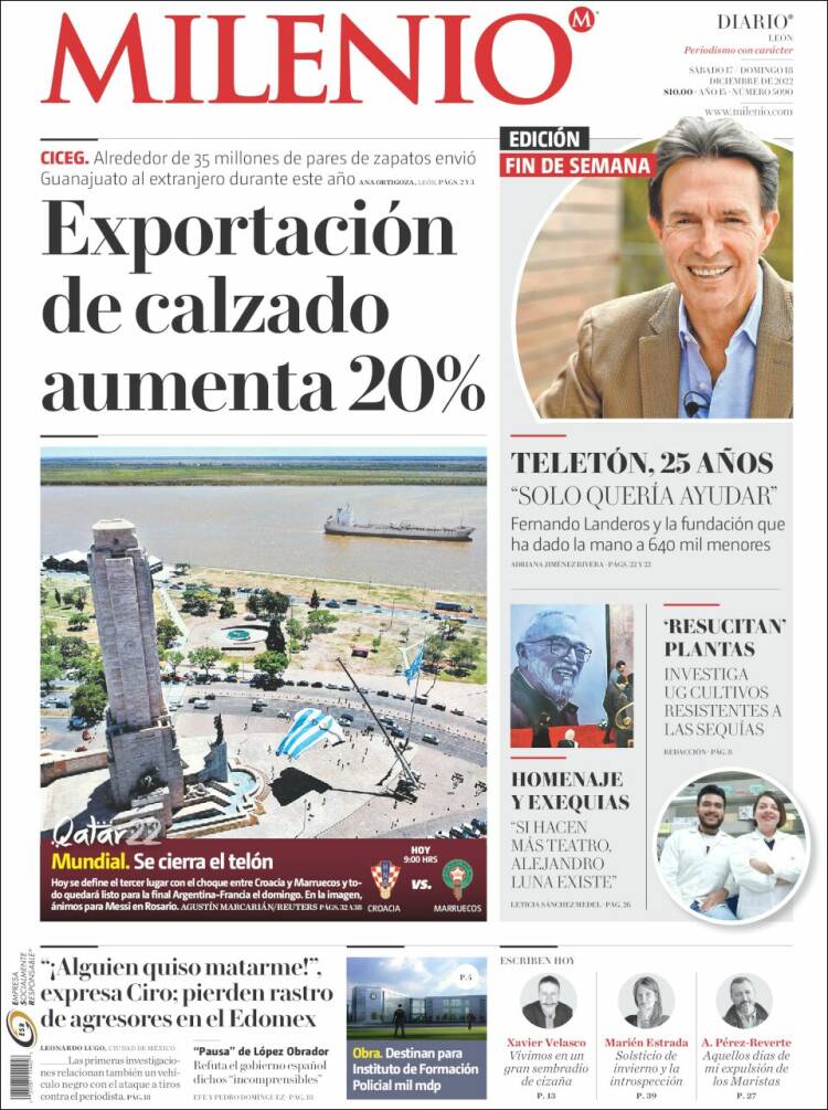 Portada de Milenio de León (México)
