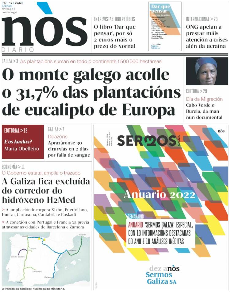 Portada de Nòs Diario (Espagne)