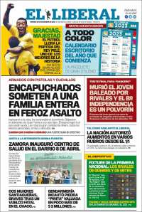 Portada de Diario El Liberal (Argentine)