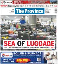 Portada de The Province (Canadá)