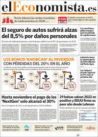 Portada de El Economista (España)