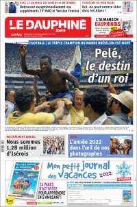 Portada de Le Dauphiné Libéré (Francia)