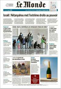 Portada de Le Monde (France)