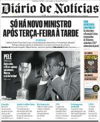 Portada de Diário de Noticias (Portugal)