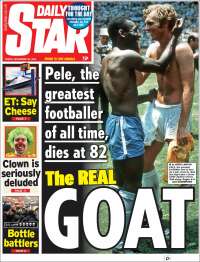 Portada de Daily Star (Reino Unido)