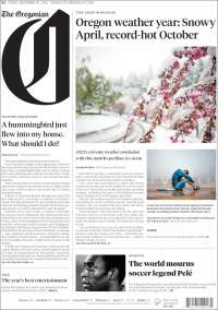 Portada de The Oregonian (USA)