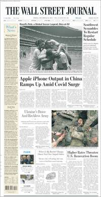 Portada de Wall Street Journal (USA)