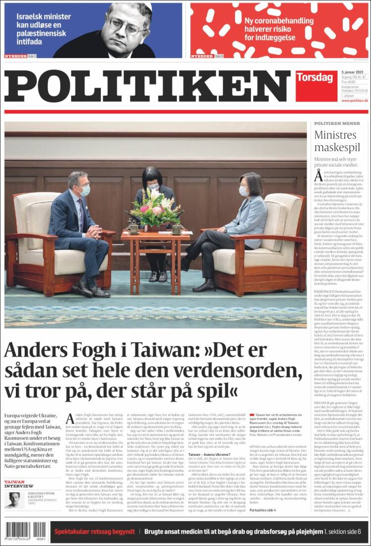 Portada de Politiken (Denmark)