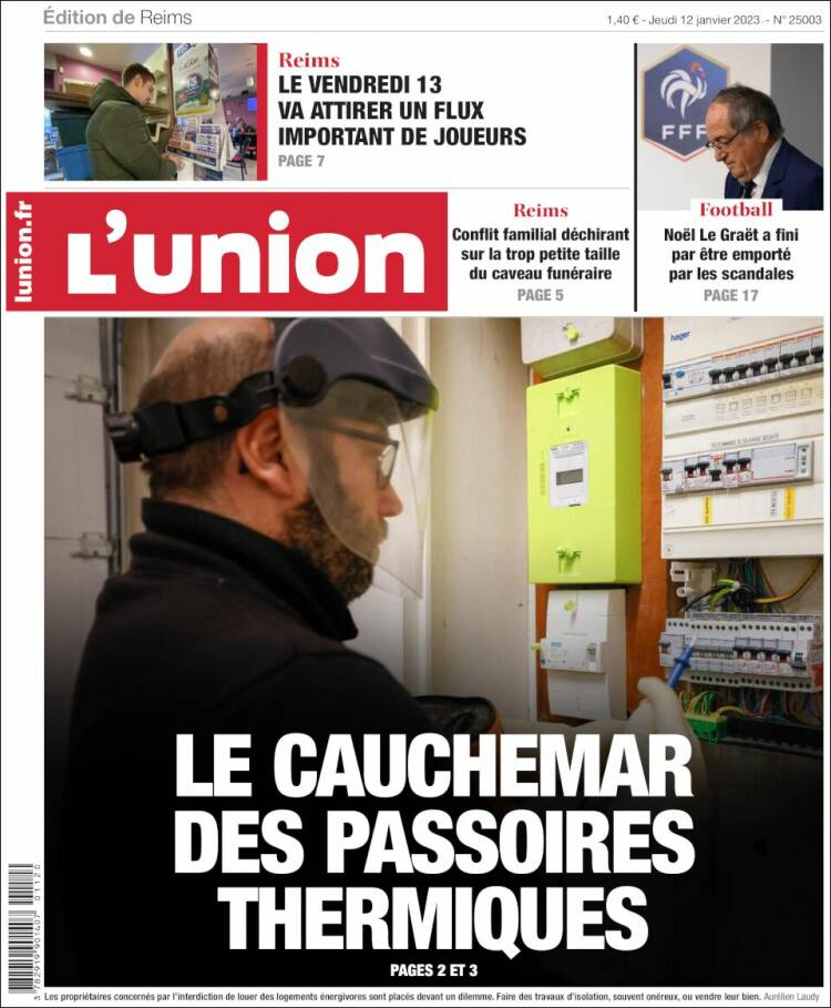 Portada de L'Union (Francia)